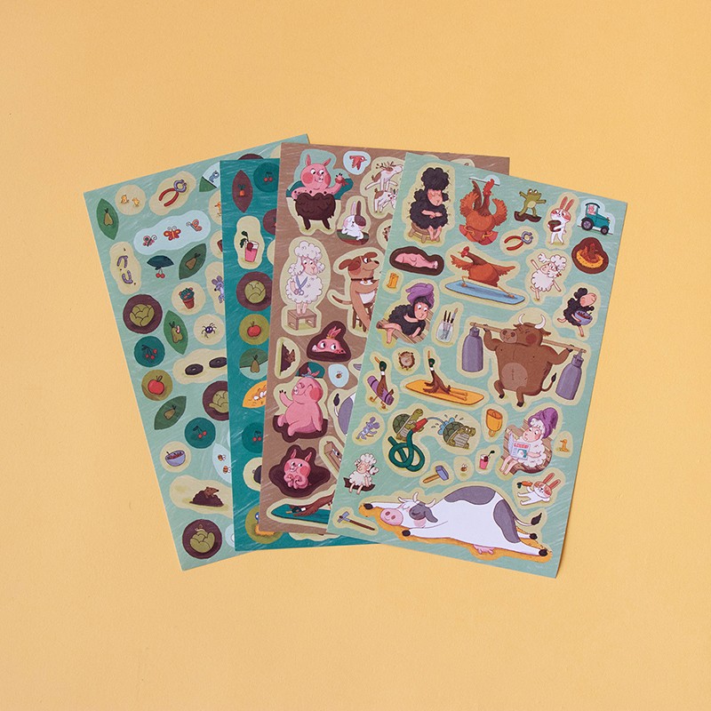children's poster with stickers
